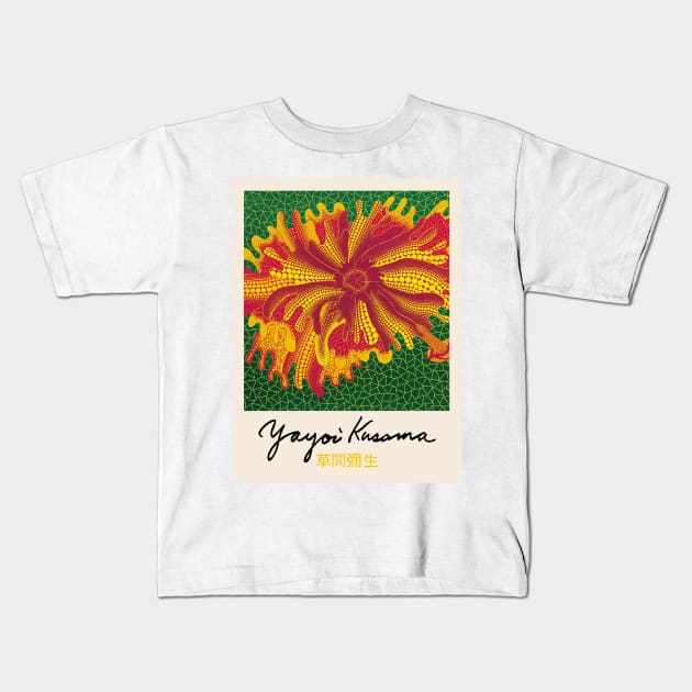 Yayoi Kusama Flower Kids T-Shirt by VanillaArt